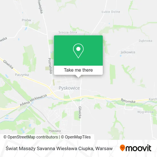 Świat Masaży Savanna Wiesława Ciupka map