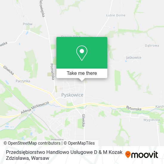 Przedsiębiorstwo Handlowo Usługowe D & M Kozak Zdzisława map