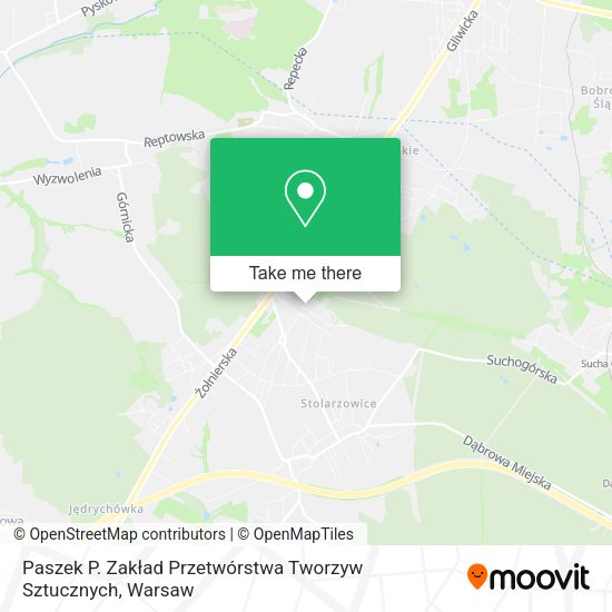 Paszek P. Zakład Przetwórstwa Tworzyw Sztucznych map