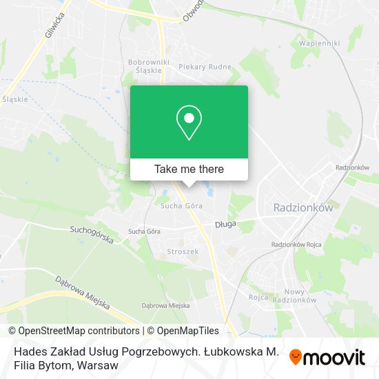 Hades Zakład Usług Pogrzebowych. Łubkowska M. Filia Bytom map