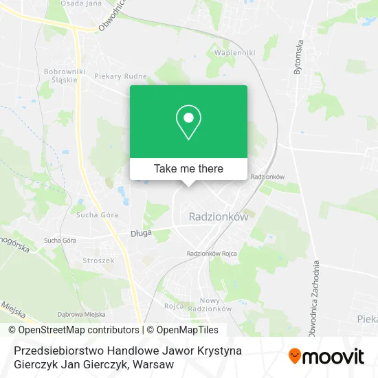 Карта Przedsiebiorstwo Handlowe Jawor Krystyna Gierczyk Jan Gierczyk