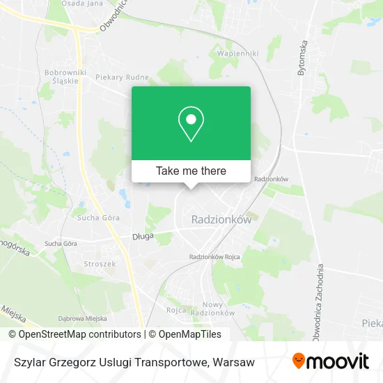 Карта Szylar Grzegorz Uslugi Transportowe