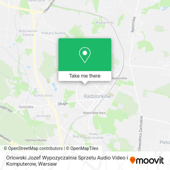 Orlowski Jozef Wypozyczalnia Sprzetu Audio Video i Komputerow map