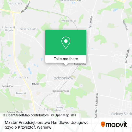 Mastar Przedsiębiorstwo Handlowo Usługowe Szydło Krzysztof map