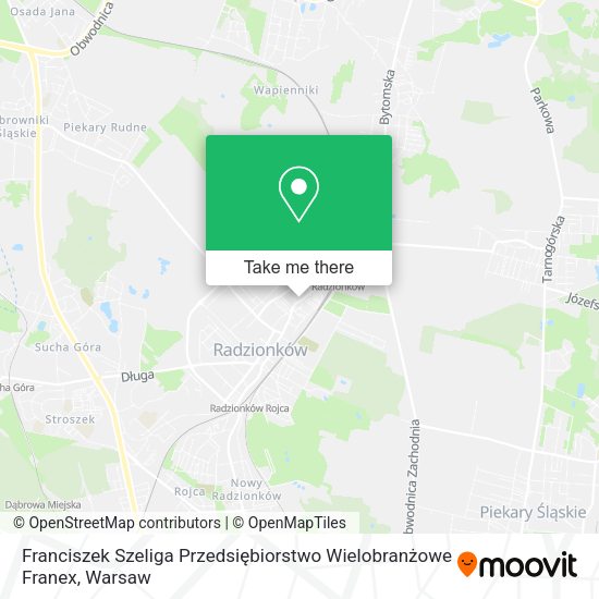 Franciszek Szeliga Przedsiębiorstwo Wielobranżowe Franex map