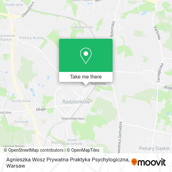 Agnieszka Wosz Prywatna Praktyka Psychylogiczna map