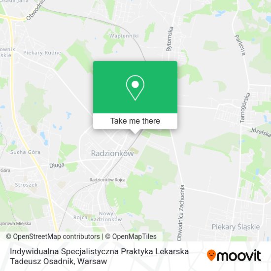 Indywidualna Specjalistyczna Praktyka Lekarska Tadeusz Osadnik map