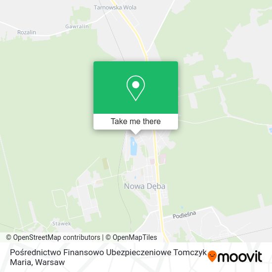 Pośrednictwo Finansowo Ubezpieczeniowe Tomczyk Maria map