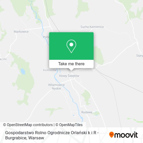 Gospodarstwo Rolno Ogrodnicze Orlański k i R - Burgrabice map