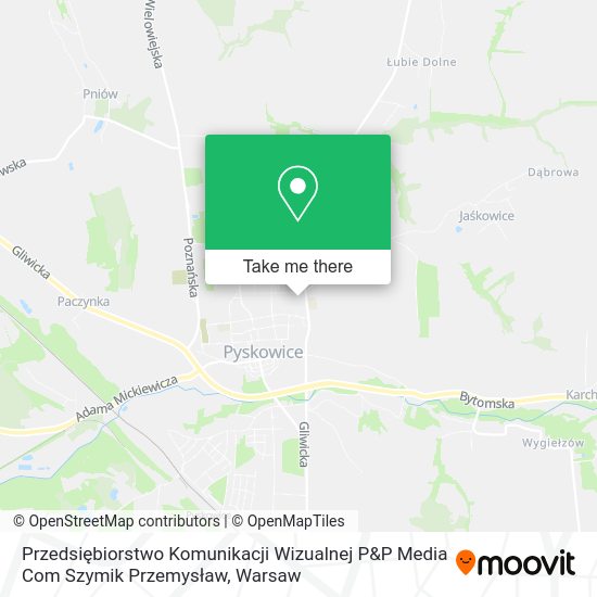 Przedsiębiorstwo Komunikacji Wizualnej P&P Media Com Szymik Przemysław map