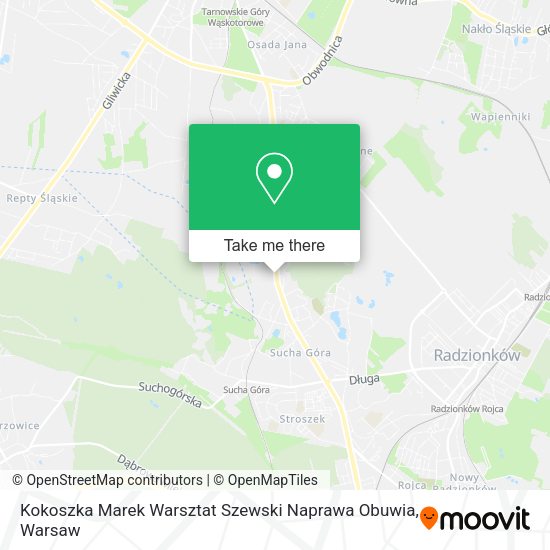 Kokoszka Marek Warsztat Szewski Naprawa Obuwia map