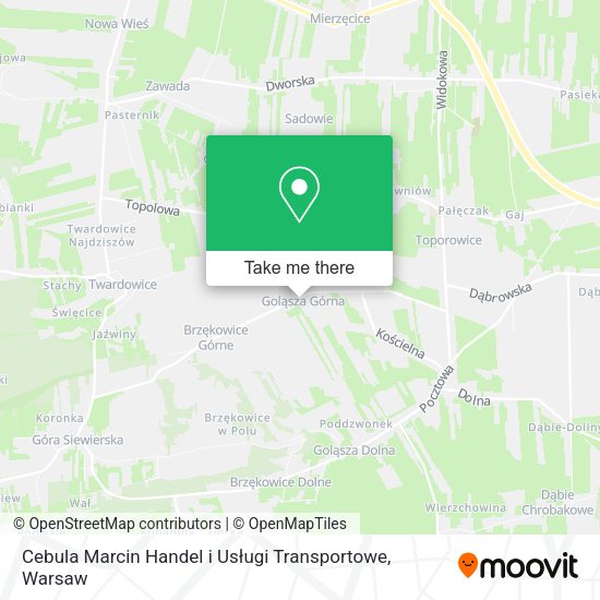 Карта Cebula Marcin Handel i Usługi Transportowe