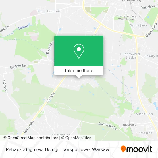 Карта Rębacz Zbigniew. Usługi Transportowe