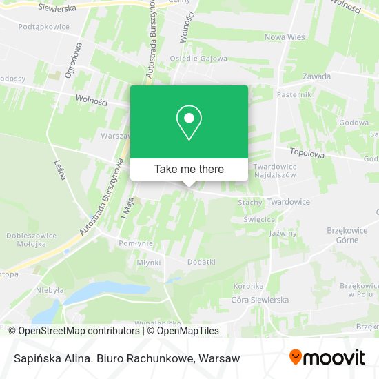 Sapińska Alina. Biuro Rachunkowe map