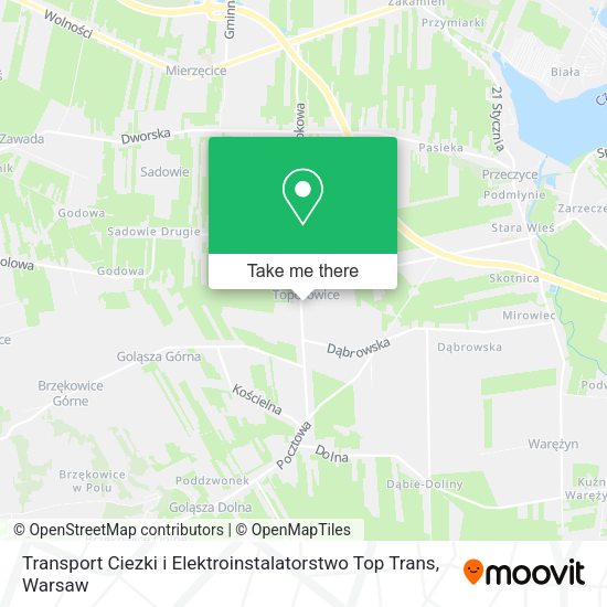 Transport Ciezki i Elektroinstalatorstwo Top Trans map