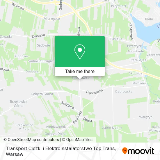Карта Transport Ciezki i Elektroinstalatorstwo Top Trans