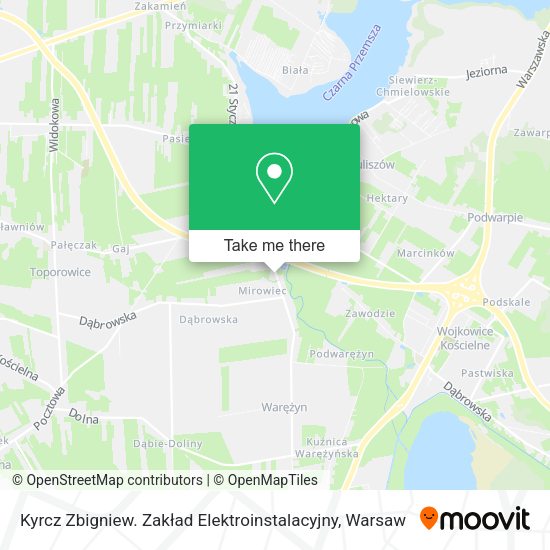 Kyrcz Zbigniew. Zakład Elektroinstalacyjny map