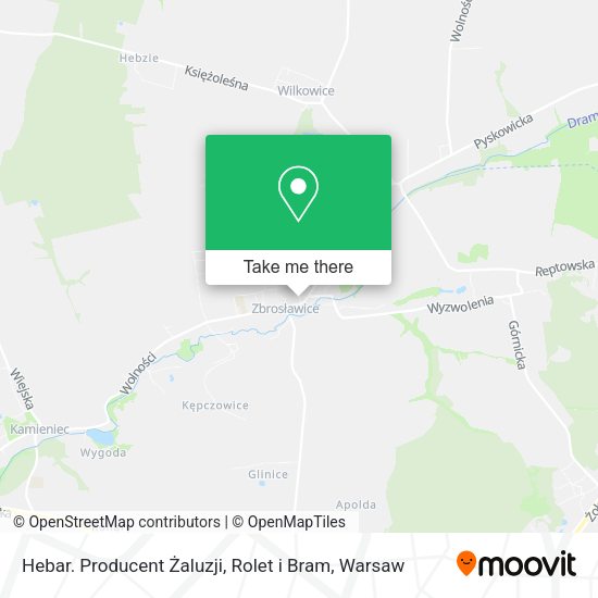 Hebar. Producent Żaluzji, Rolet i Bram map