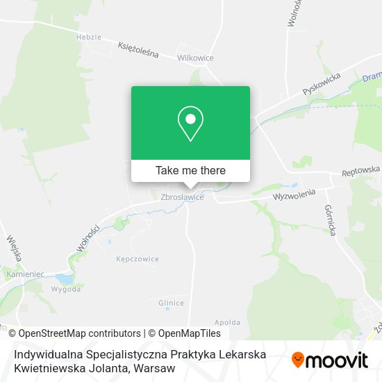 Indywidualna Specjalistyczna Praktyka Lekarska Kwietniewska Jolanta map