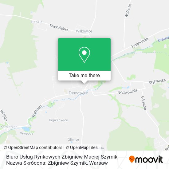 Biuro Usług Rynkowych Zbigniew Maciej Szymik Nazwa Skrócona: Zbigniew Szymik map