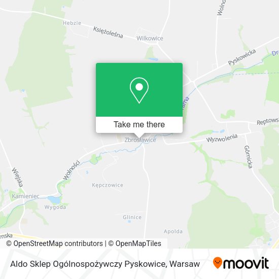 Aldo Sklep Ogólnospożywczy Pyskowice map