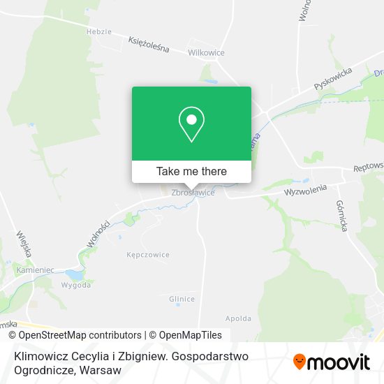 Klimowicz Cecylia i Zbigniew. Gospodarstwo Ogrodnicze map