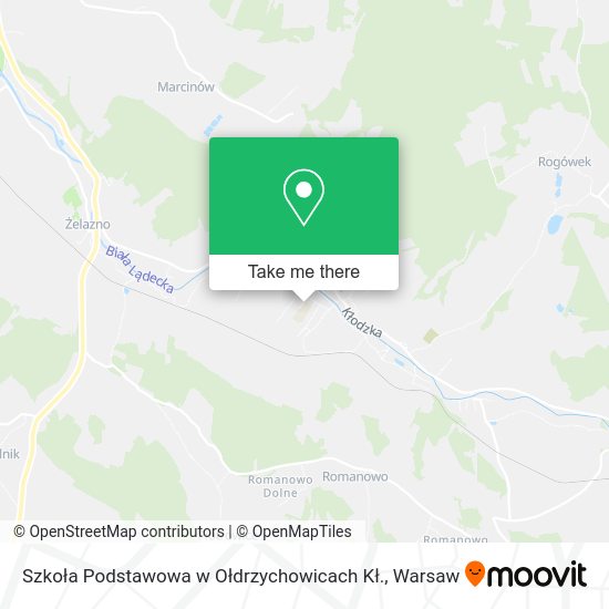 Szkoła Podstawowa w Ołdrzychowicach Kł. map