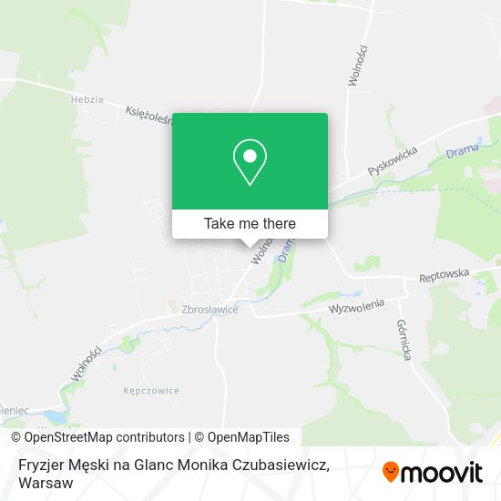 Fryzjer Męski na Glanc Monika Czubasiewicz map