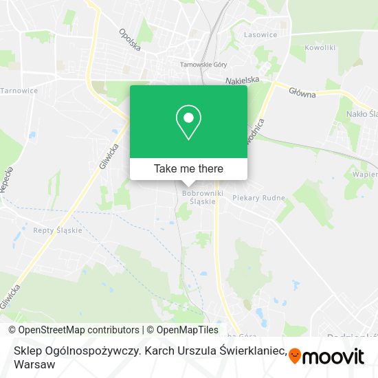 Sklep Ogólnospożywczy. Karch Urszula Świerklaniec map