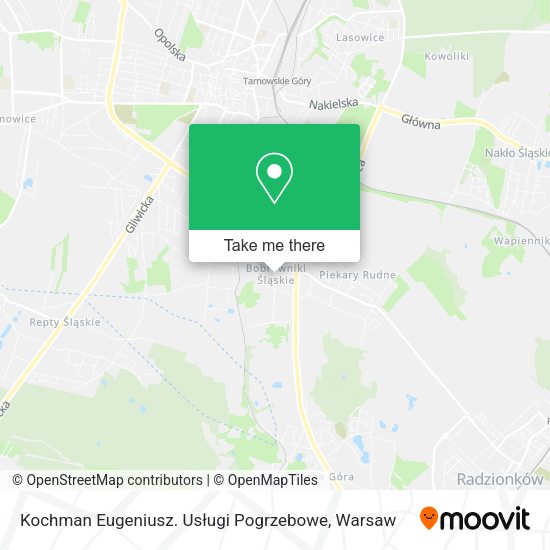 Kochman Eugeniusz. Usługi Pogrzebowe map