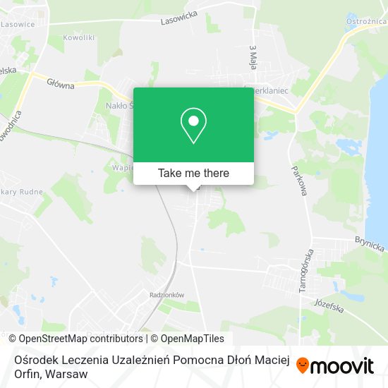 Ośrodek Leczenia Uzależnień Pomocna Dłoń Maciej Orfin map