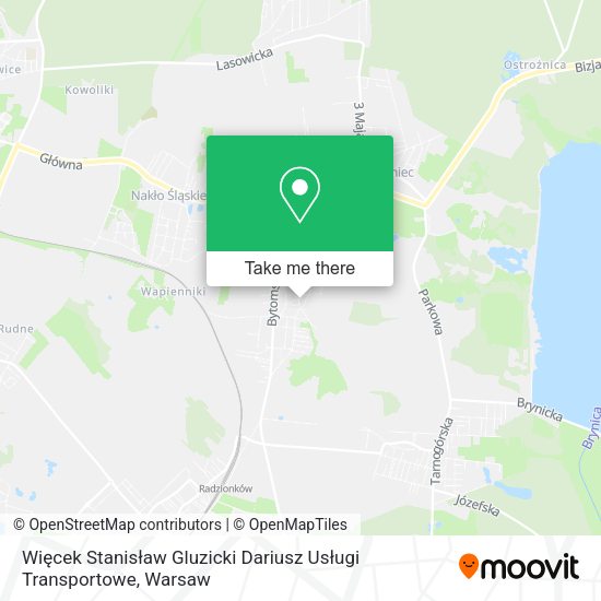 Więcek Stanisław Gluzicki Dariusz Usługi Transportowe map