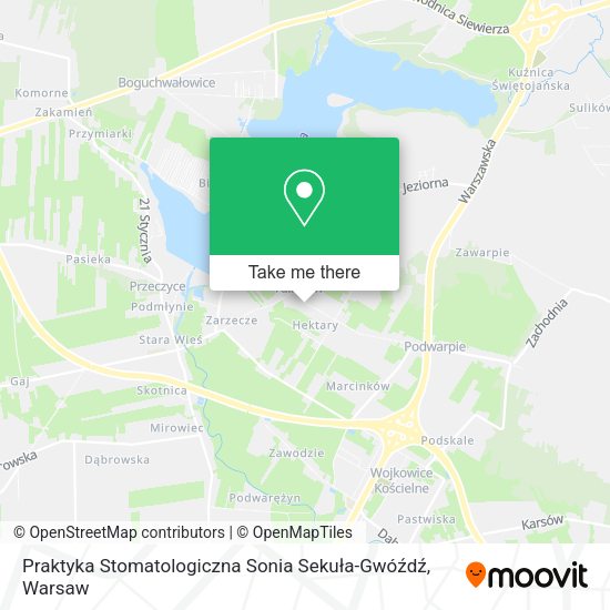 Praktyka Stomatologiczna Sonia Sekuła-Gwóźdź map