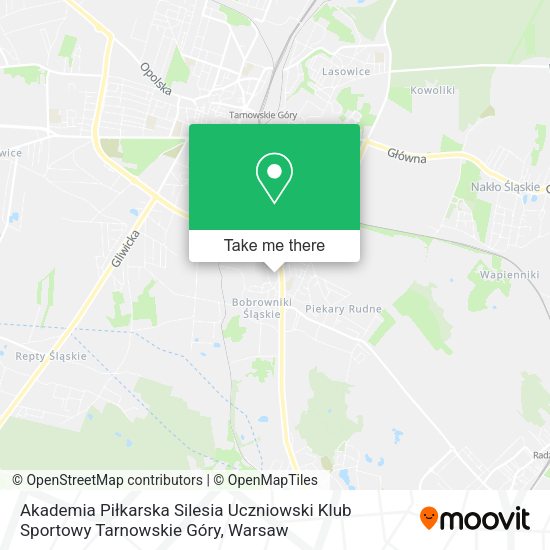 Akademia Piłkarska Silesia Uczniowski Klub Sportowy Tarnowskie Góry map