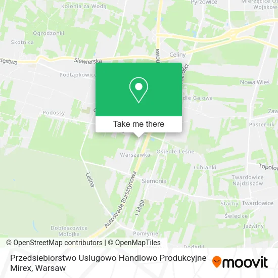Карта Przedsiebiorstwo Uslugowo Handlowo Produkcyjne Mirex