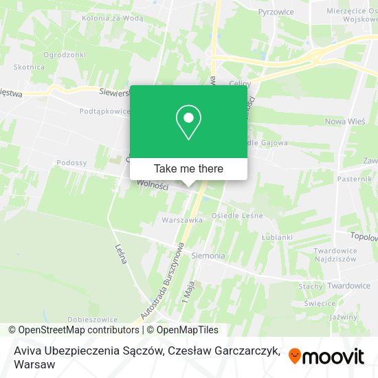 Aviva Ubezpieczenia Sączów, Czesław Garczarczyk map