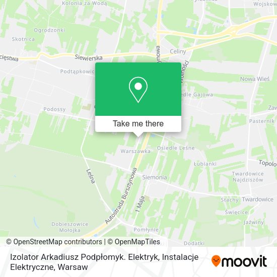 Izolator Arkadiusz Podpłomyk. Elektryk, Instalacje Elektryczne map