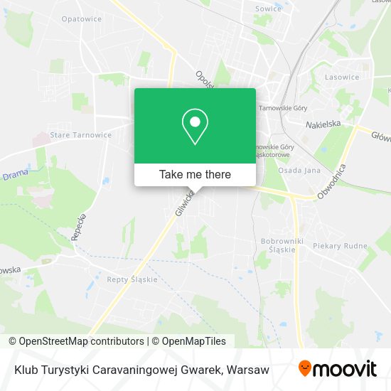 Klub Turystyki Caravaningowej Gwarek map