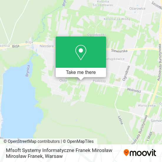 Mfsoft Systemy Informatyczne Franek Mirosław Mirosław Franek map