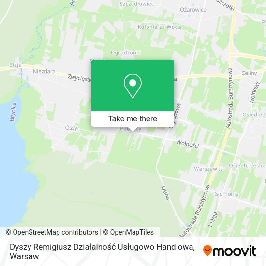 Dyszy Remigiusz Działalność Usługowo Handlowa map