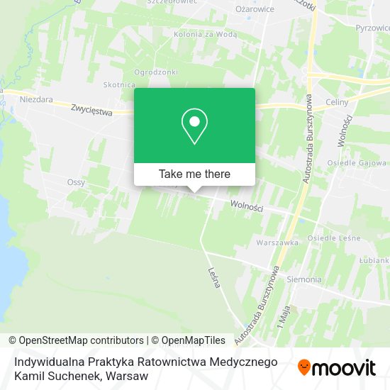 Indywidualna Praktyka Ratownictwa Medycznego Kamil Suchenek map