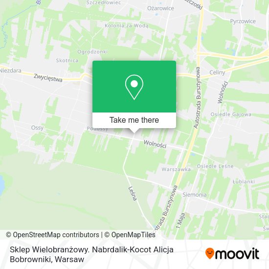 Sklep Wielobranżowy. Nabrdalik-Kocot Alicja Bobrowniki map