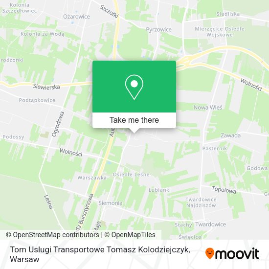 Карта Tom Uslugi Transportowe Tomasz Kolodziejczyk