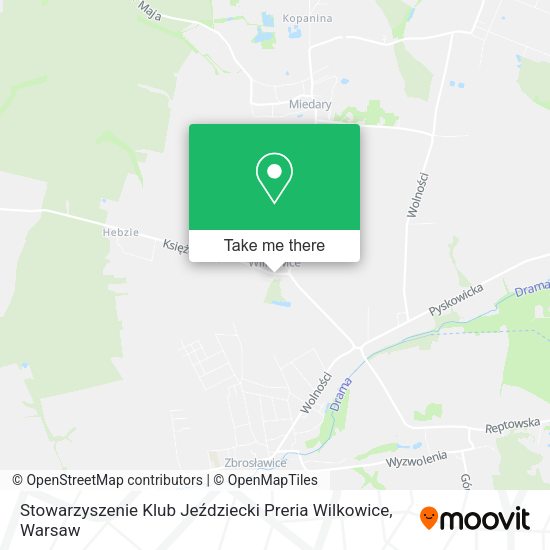 Stowarzyszenie Klub Jeździecki Preria Wilkowice map