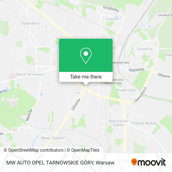 MW AUTO OPEL TARNOWSKIE GÓRY map