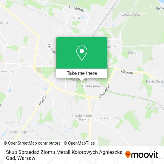 Skup Sprzedaż Złomu Metali Kolorowych Agnieszka Gad map