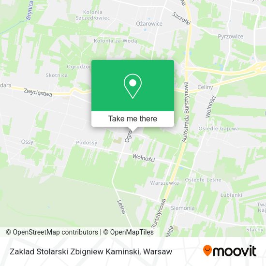 Zaklad Stolarski Zbigniew Kaminski map