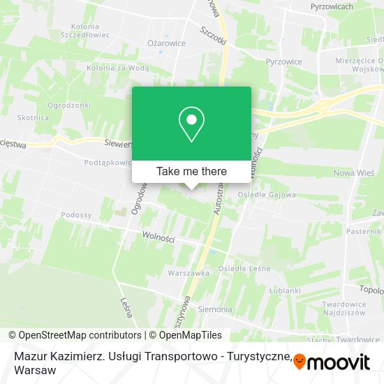 Mazur Kazimierz. Usługi Transportowo - Turystyczne map