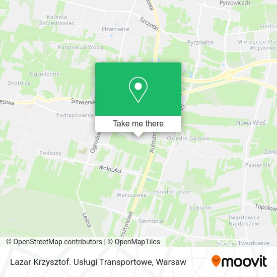 Lazar Krzysztof. Usługi Transportowe map