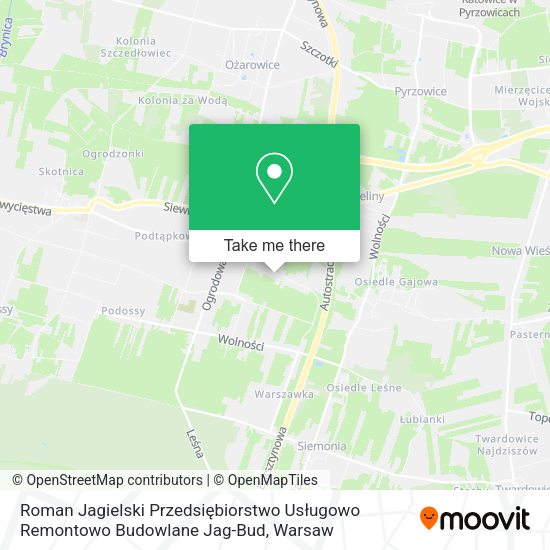 Roman Jagielski Przedsiębiorstwo Usługowo Remontowo Budowlane Jag-Bud map